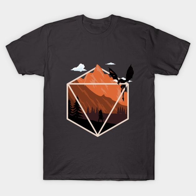 D20 Fantasy Worlds - D8 T-Shirt by Rykker78 Artworks